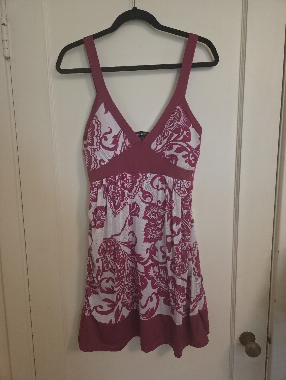 Wet Seal Pink Floral Top/ Babydoll Dress Y2k